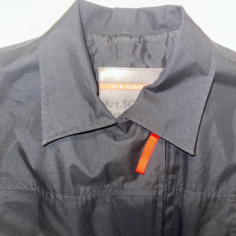 Prada Rainjacket/ Windbreaker Jacket. Solid Black… - image 7